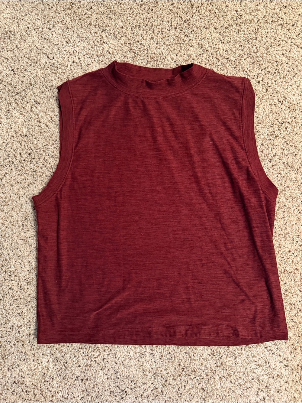 CALIA by Carrie Underwood Sleeveless Muscle Tee in Burgundy Wine